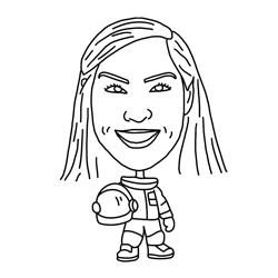 Sketch Robot creating a live AI caricature for a guest at a Dubai event, with fun mini-body themes and on-the-spot printing for branded souvenirs.